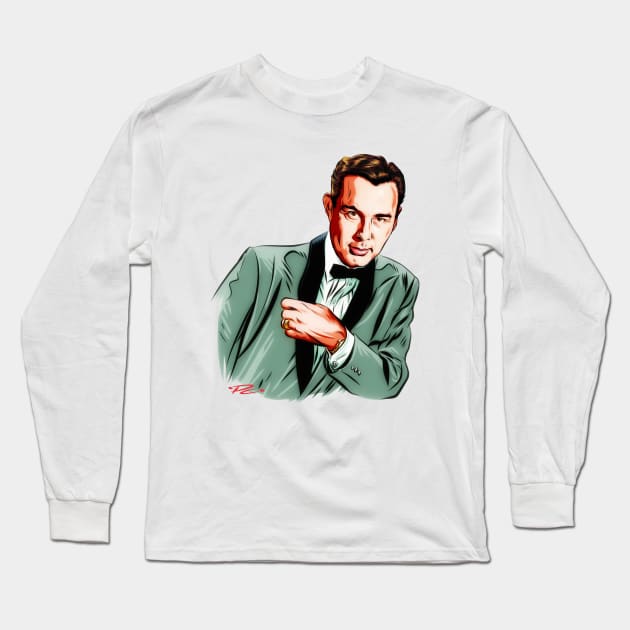 Jim Reeves - An illustration by Paul Cemmick Long Sleeve T-Shirt by PLAYDIGITAL2020